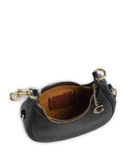 Jonie Umhängetasche fein genarbtes Leder schwarz