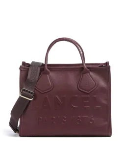 Jour M Handtasche genarbtes Rindsleder brombeer