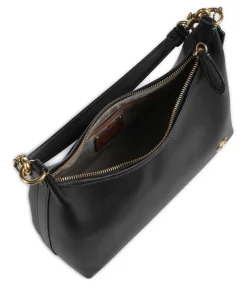 Juliet Schultertasche fein genarbtes Leder schwarz