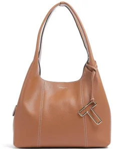 Juliette Beuteltasche genarbtes Rindsleder tan