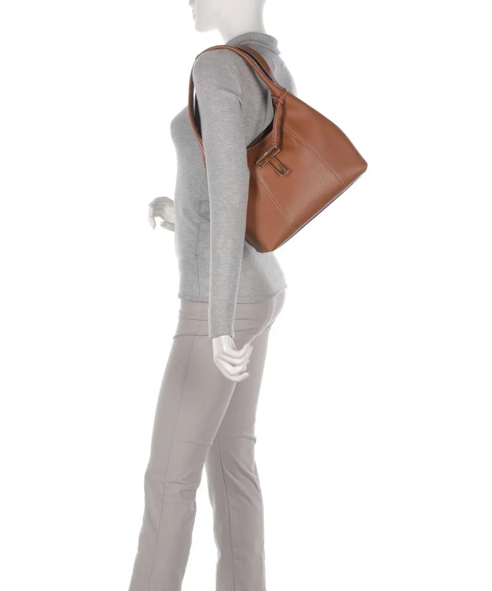 Juliette Beuteltasche genarbtes Rindsleder tan