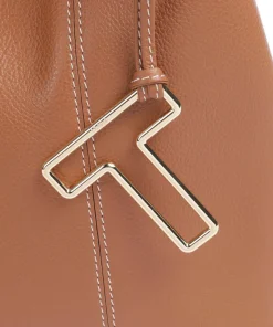 Juliette Beuteltasche genarbtes Rindsleder tan