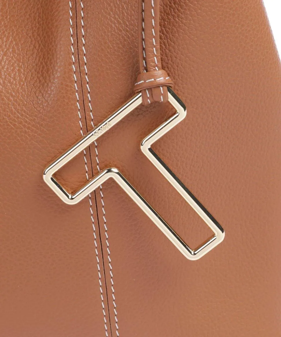 Juliette Beuteltasche genarbtes Rindsleder tan