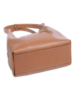 Juliette Beuteltasche genarbtes Rindsleder tan