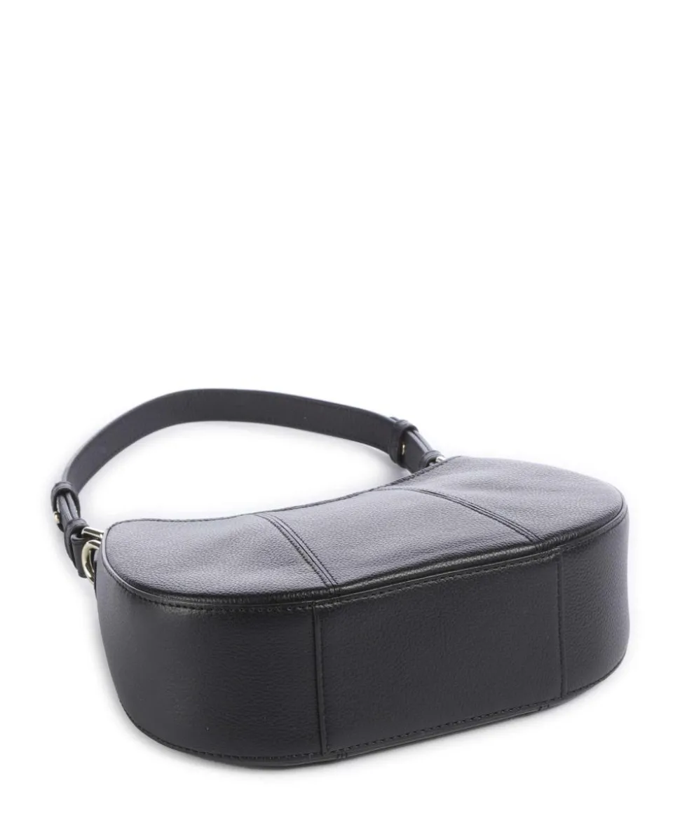 Juliette Schultertasche genarbtes Rindsleder schwarz