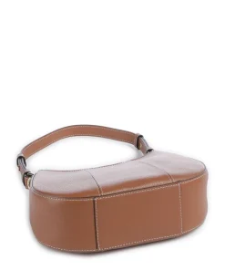 Juliette Schultertasche genarbtes Rindsleder tan