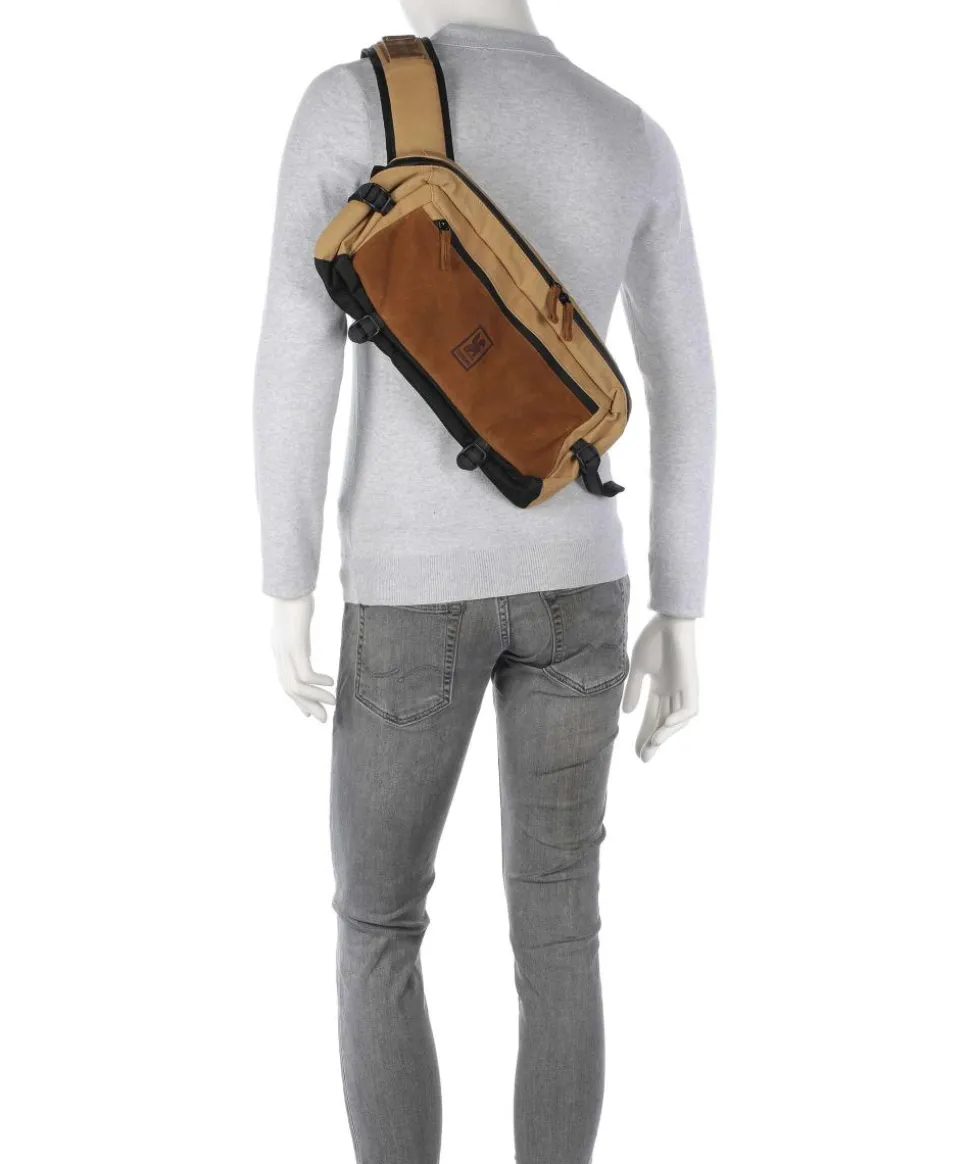 Kadet Suede Gürteltasche Baumwolle, aufgerautes Leder hellbraun