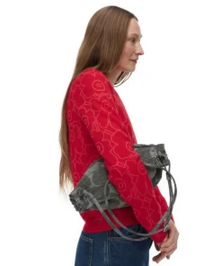 Karla Denim Schultertasche Baumwolle grau