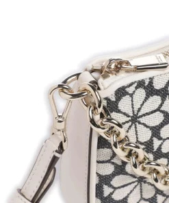 Katy Umhängetasche Textil, fein genarbtes Rindsleder grau/beige