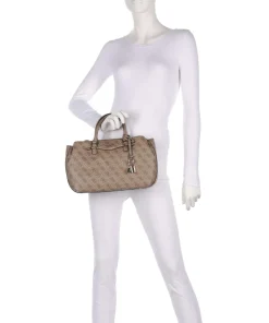 Katya 4G Logo Handtasche Lederimitat hellbraun