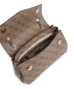 Katya 4G Logo Schultertasche Lederimitat hellbraun