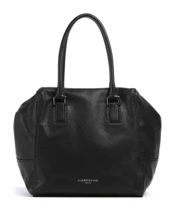 Kayla Archive 3D Leather Shopper genarbtes Leder schwarz
