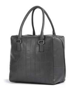 Kayla Monogram Sheep Natural M Handtasche geprägtes Rindsleder dunkelgrau