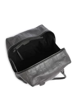 Kayla Monogram Sheep Natural M Handtasche geprägtes Rindsleder dunkelgrau