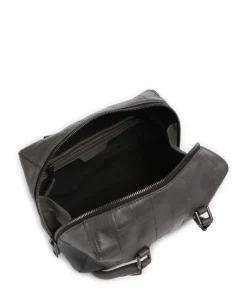 Kayla Monogram Sheep Natural S Schultertasche geprägtes Rindsleder dunkelgrau