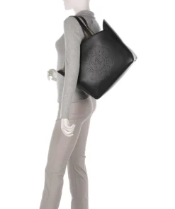 K/Circle Large Shopper fein genarbtes Rindsleder schwarz