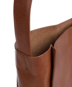 Keira Beuteltasche fein genarbtes Rindsleder braun