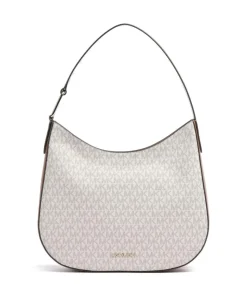 Kensington Beuteltasche Lederimitat elfenbein/braun