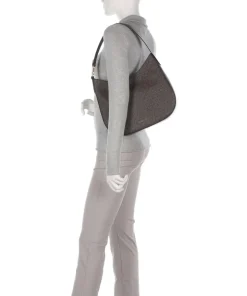 Kensington Beuteltasche Lederimitat braun/schwarz