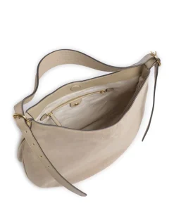 Kensington Place Beuteltasche genarbtes Rindsleder, aufgerautes Rindsleder beige