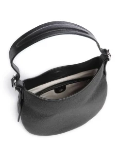 Kensington Place Schultertasche genarbtes Rindsleder schwarz