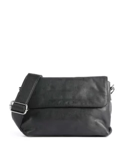 Khloe Khloe Umhängetasche fein genarbtes Leder schwarz