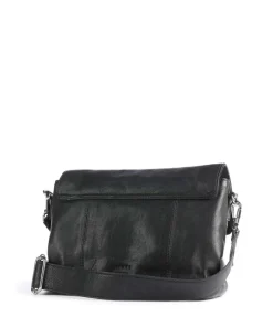 Khloe Khloe Umhängetasche fein genarbtes Leder schwarz