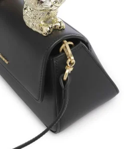 K/Ikon Choupette Handtasche fein genarbtes Rindsleder schwarz