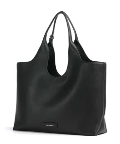 K/Ikon Large Shopper Lederimitat schwarz