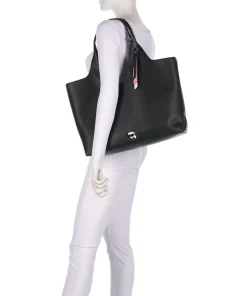 K/Ikon Large Shopper Lederimitat schwarz