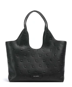 K/Ikon Monogram Medium Shopper Lederimitat schwarz