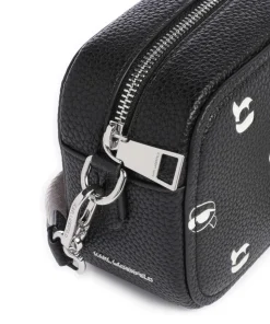 K/Ikonik Umhängetasche Lederimitat schwarz