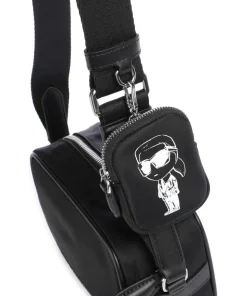 K/Ikonik Umhängetasche recyceltes Nylon schwarz