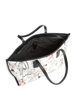 K/Karl Shopper 14″ Lederimitat creme