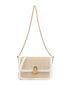 Kkassie Schultertasche Kunststoff beige/weiß