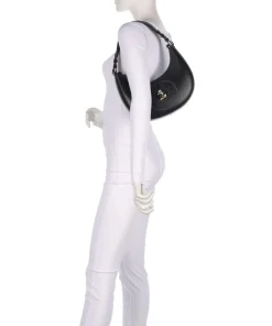 KL x Disney Schultertasche fein genarbtes Rindsleder schwarz