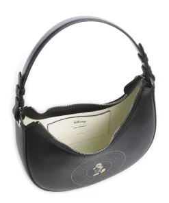 KL x Disney Schultertasche fein genarbtes Rindsleder schwarz