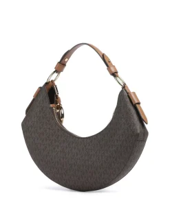 Koa Medium Schultertasche Lederimitat dunkelbraun