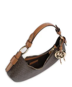 Koa Medium Schultertasche Lederimitat dunkelbraun