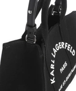 K/Rue St Guillaume Mini Umhängetasche Canvas schwarz