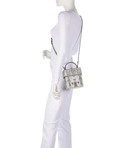 K/Rue St Guillaume Umhängetasche Lederimitat hellgrau