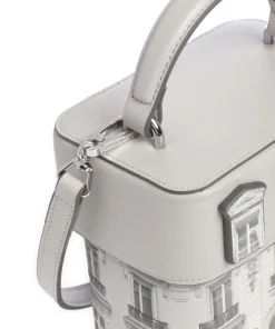 K/Rue St Guillaume Umhängetasche Lederimitat hellgrau