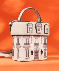 K/Rue St Guillaume Umhängetasche Lederimitat hellgrau