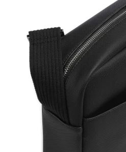 Kuriertasche Lederimitat schwarz