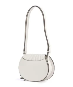 K/Wellen Schultertasche Lederimitat creme