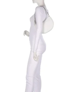 Kyla Small Schultertasche Lederimitat weiß