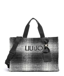 L Handtasche Polyester grau/schwarz