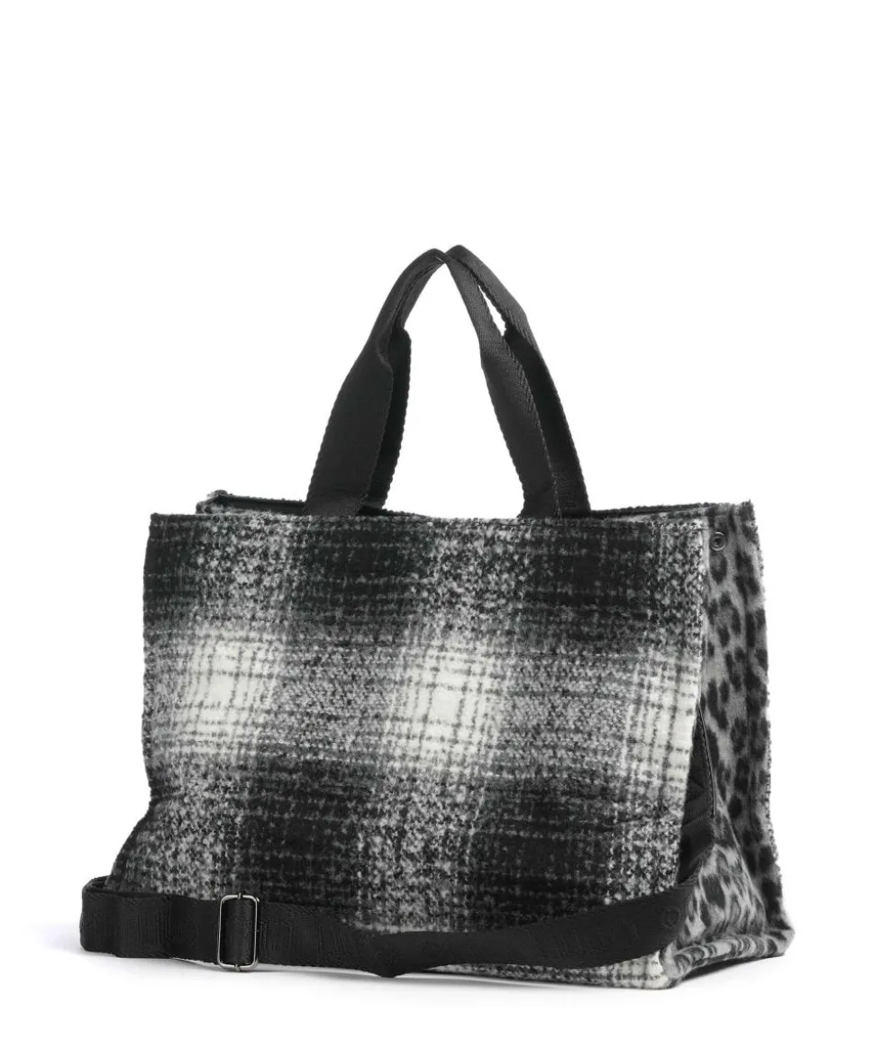 L Handtasche Polyester grau/schwarz