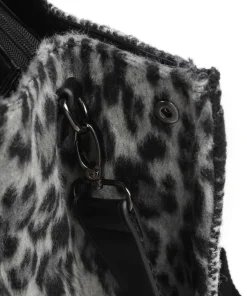 L Handtasche Polyester grau/schwarz