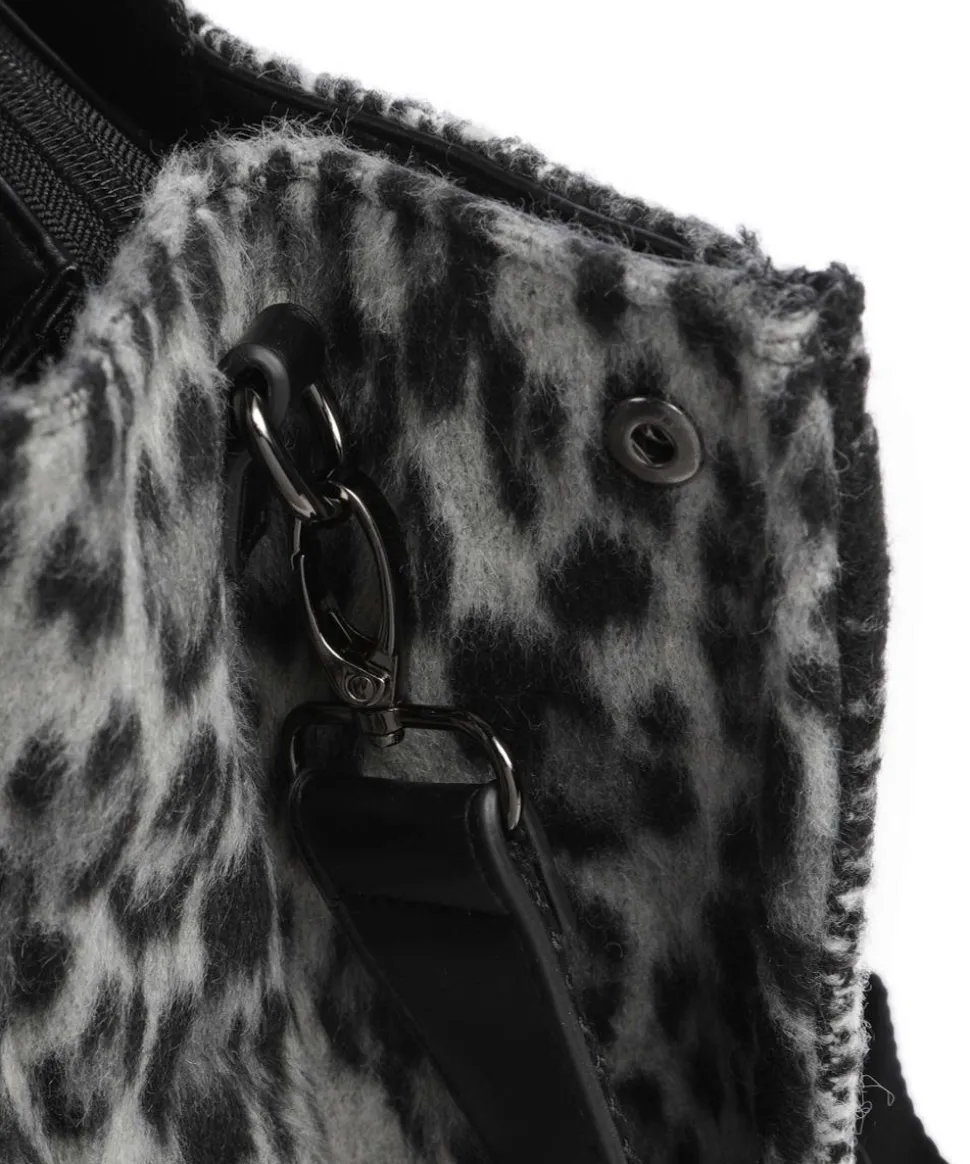 L Handtasche Polyester grau/schwarz